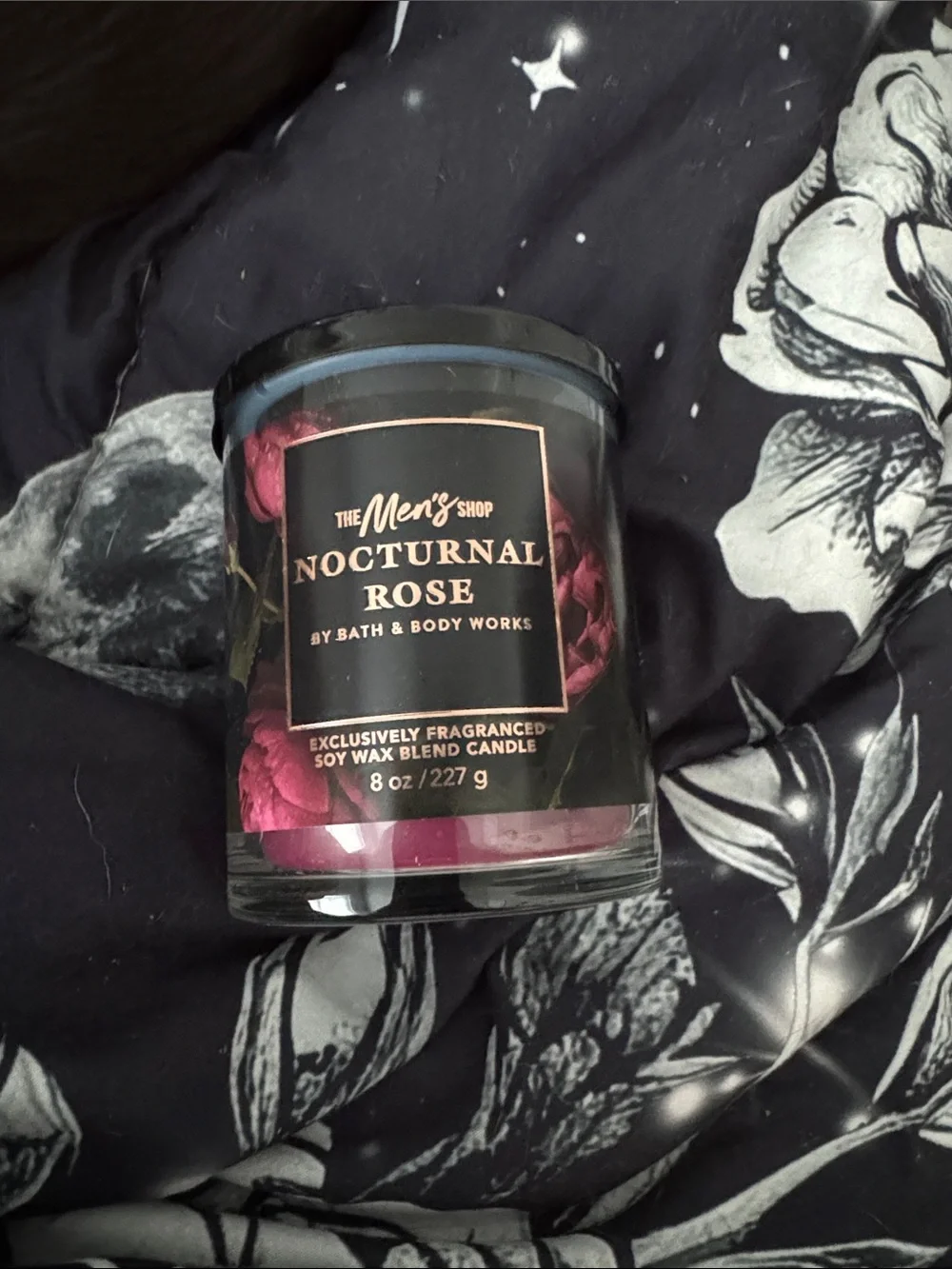Bath & Body Works Nocturnal Rose Candle - Pink & Black